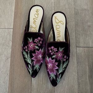 Sam Edelman embroidered mules